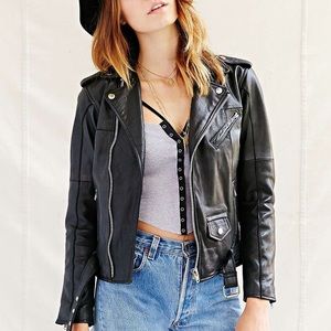 Urban Outfitters Pelechecoco Genuine Leather Coat